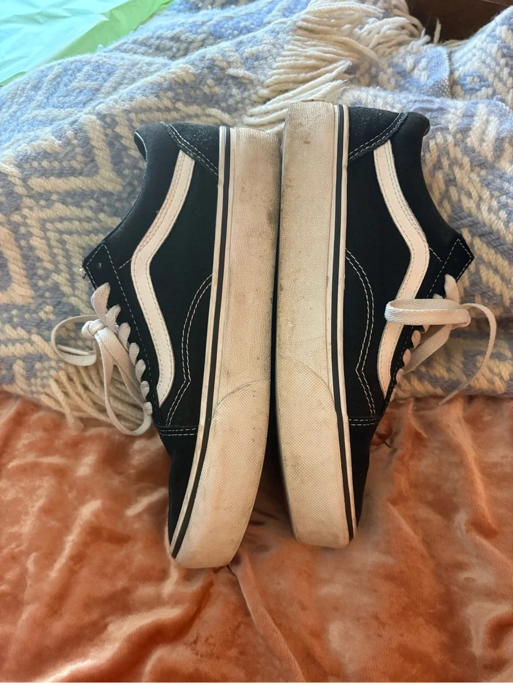 Vans Black & White Platform Low-Top Old Skool Sneakers